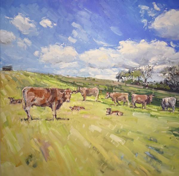 - Oil on Canvas, Painting by Jill Hudson, measuring 100 x 100 cm (H x W) £1850